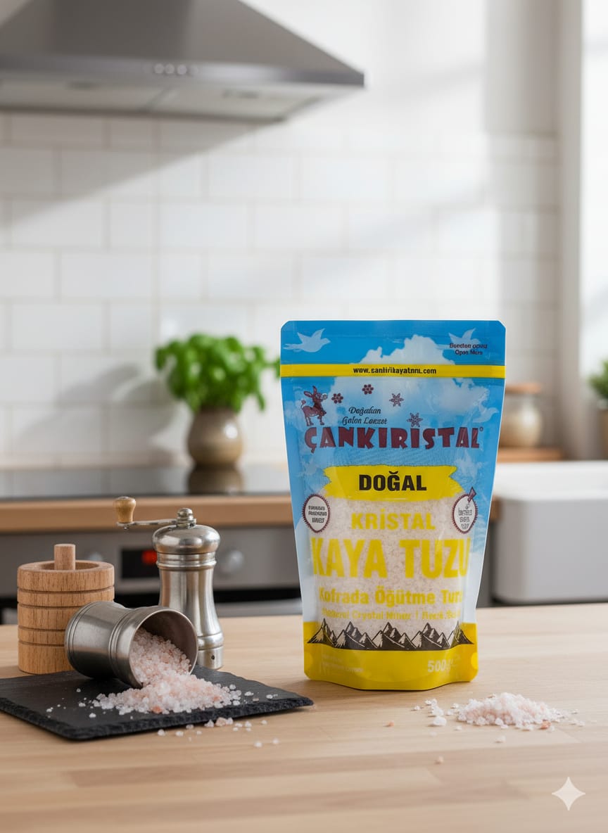 Çankırı İyotsuz Sofrada Öğütme Kaya Tuzu 500 gram